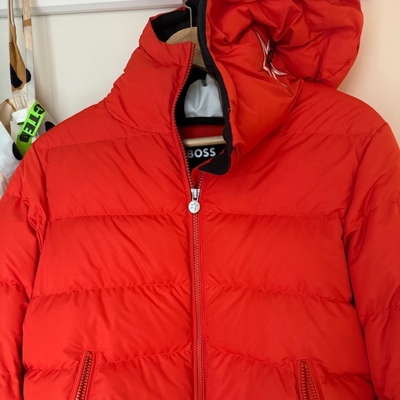 BOSS X PERFECT MOMENT HOODED JACKET WITH CAPSULE DETAILING ORANGE - Picture 2 of 4